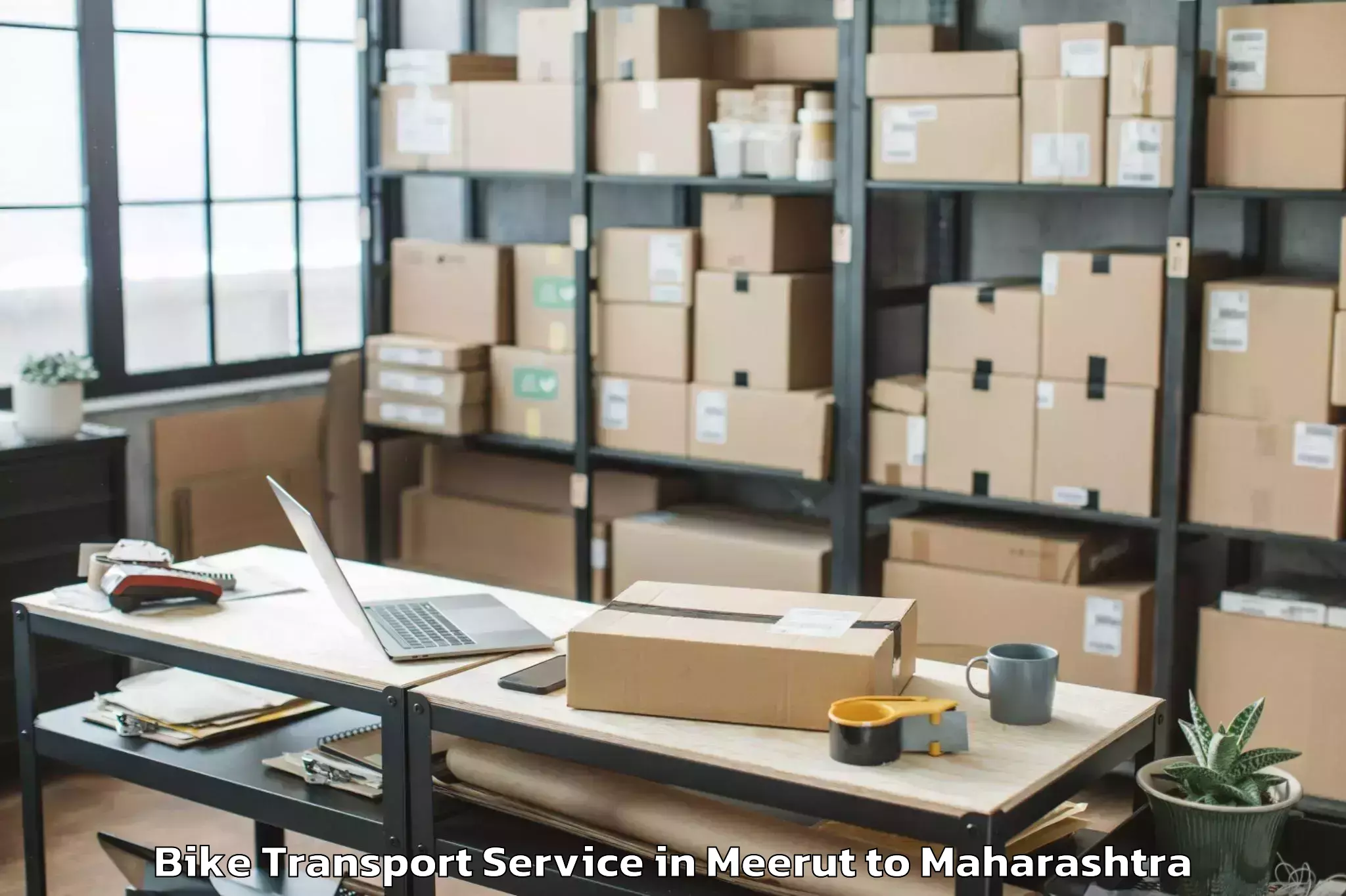 Easy Meerut to Chhatrapati Shivaji Airport Bo Bike Transport Booking